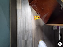 Behind the end table