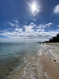 Magnifique lagon à 5 minutes à pied