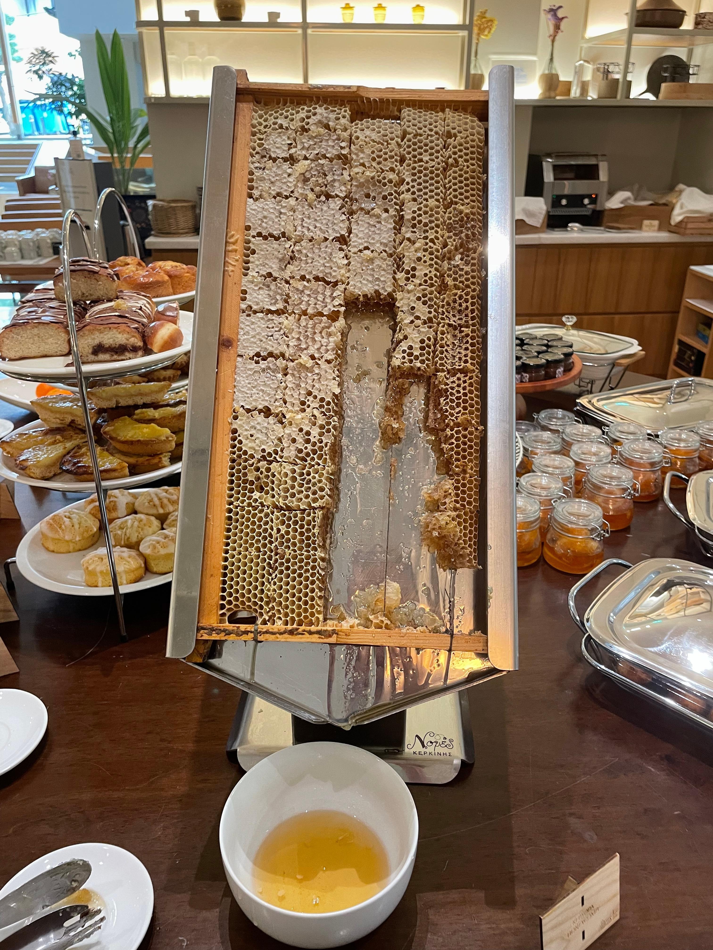 Uma parte do bufê do café da manhã