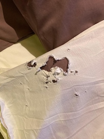 Bedclothes with holes