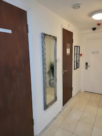 Bathroom outside the room.