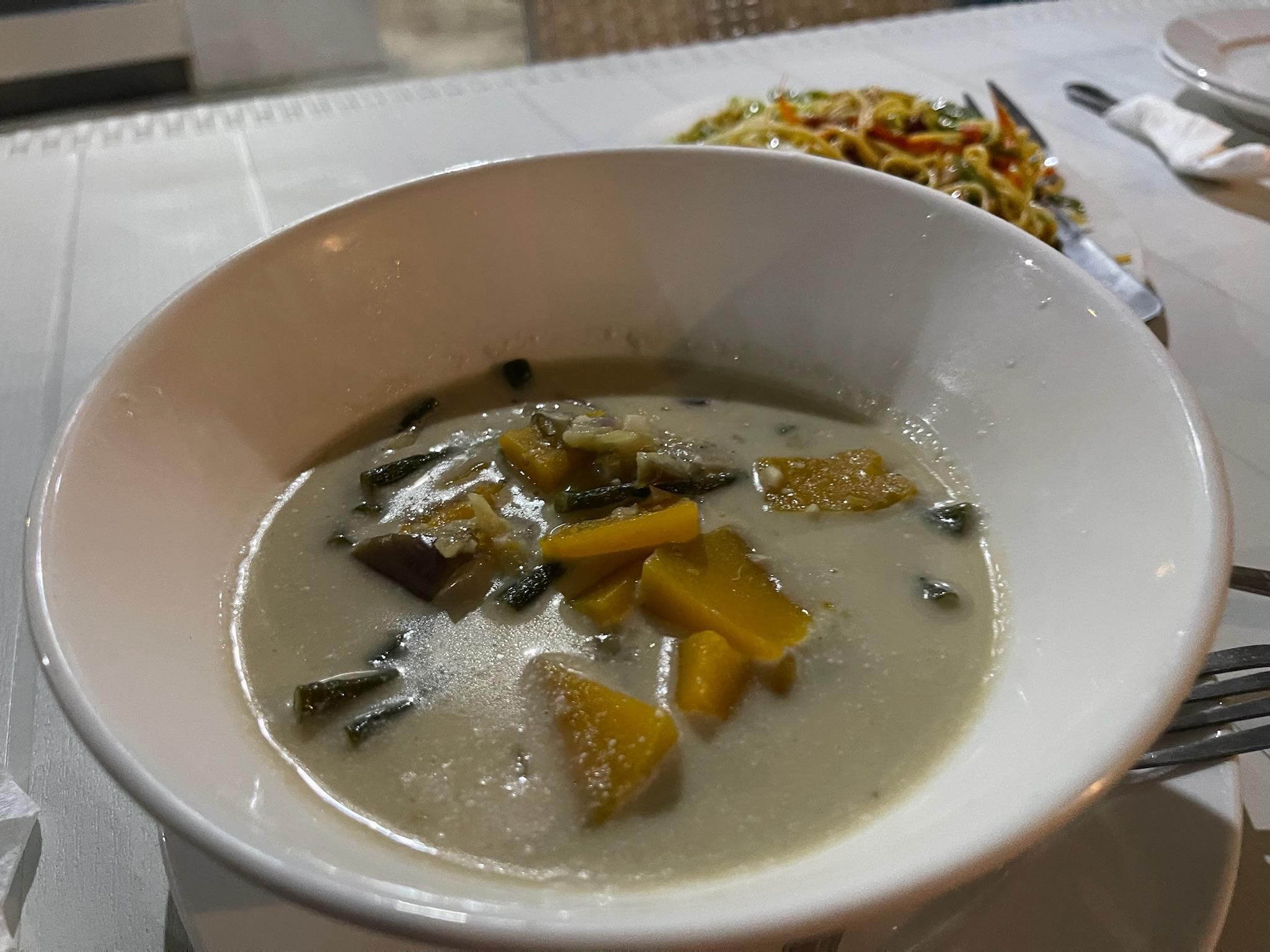 Ginataan with long bean, eggplant and squash