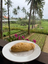 Breakfast in the company of buffaloes..