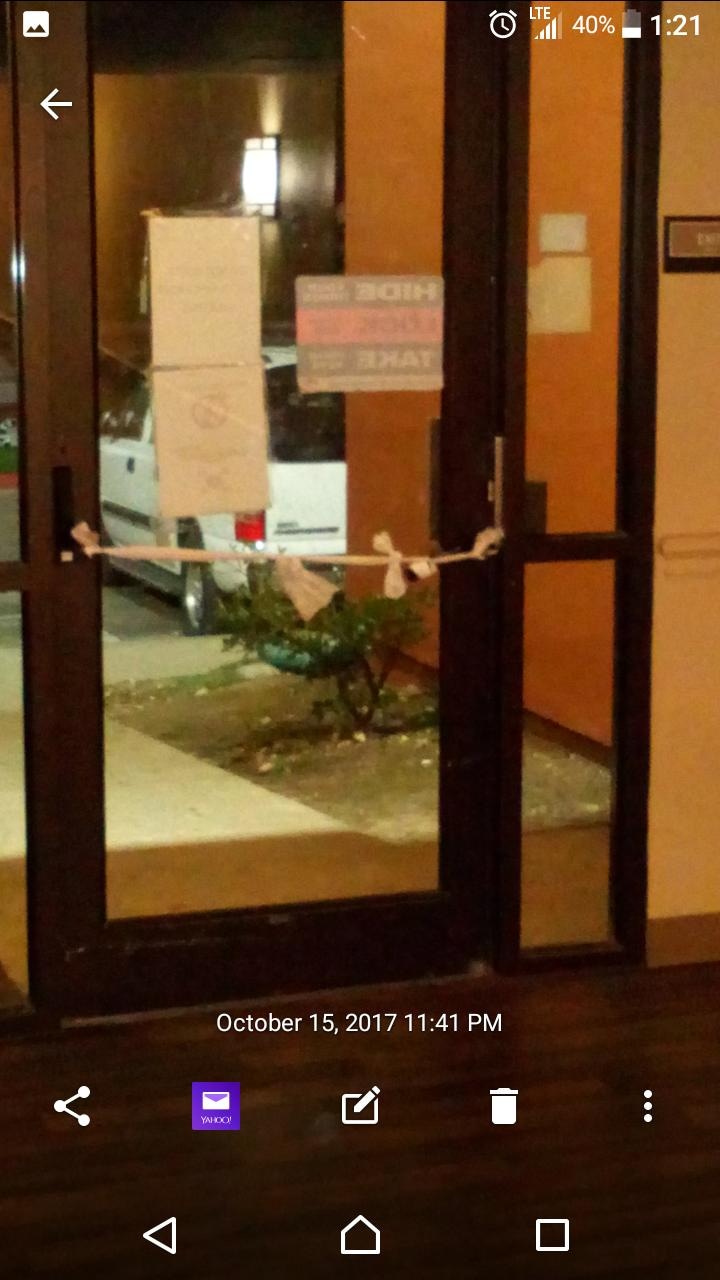 Security access door broken entire time
