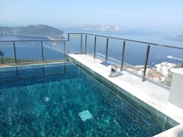 View from communal swimming pool.
