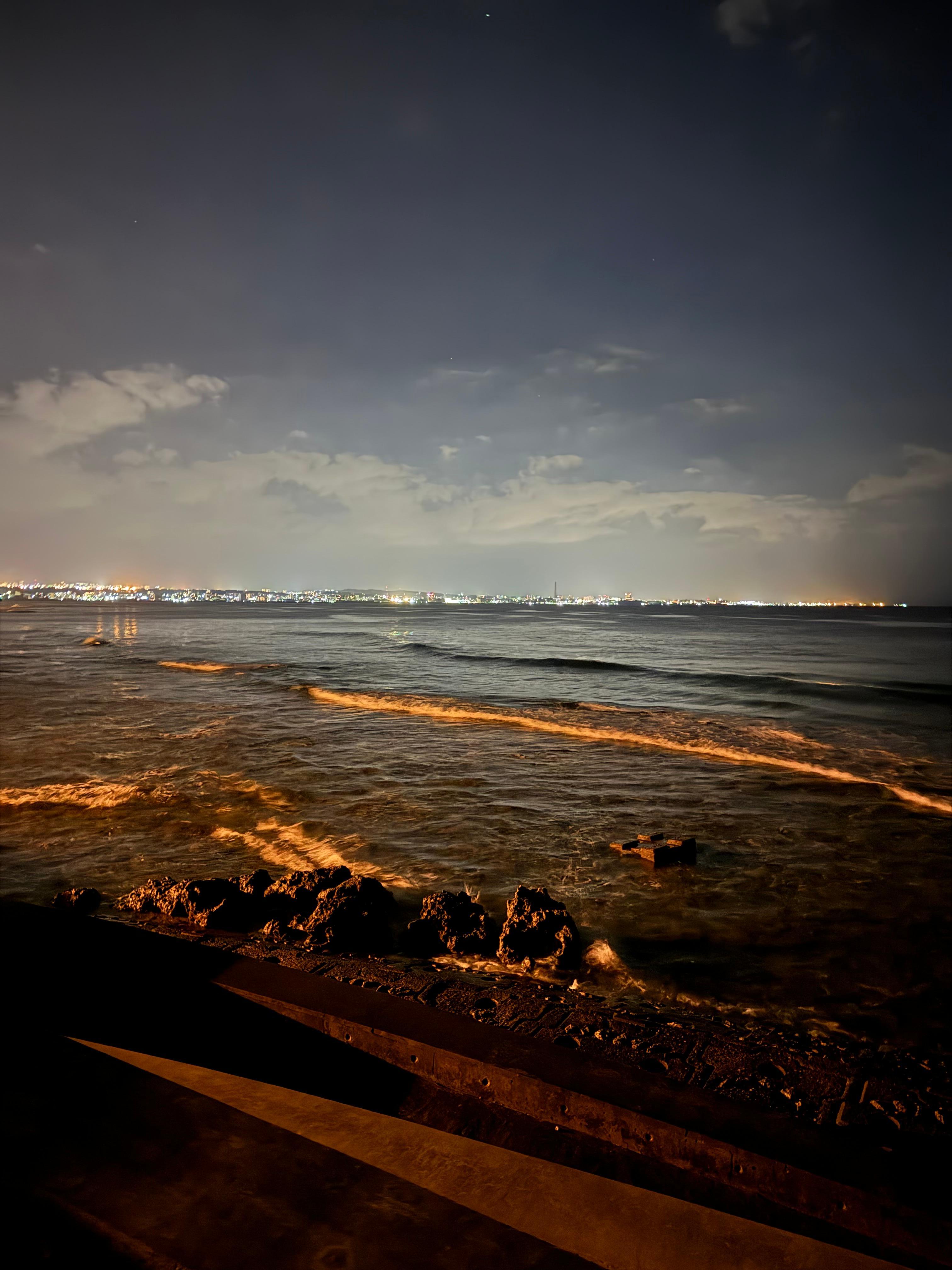 夜の宮城海岸