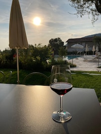 Nice terrace to enjoy a glass of wine