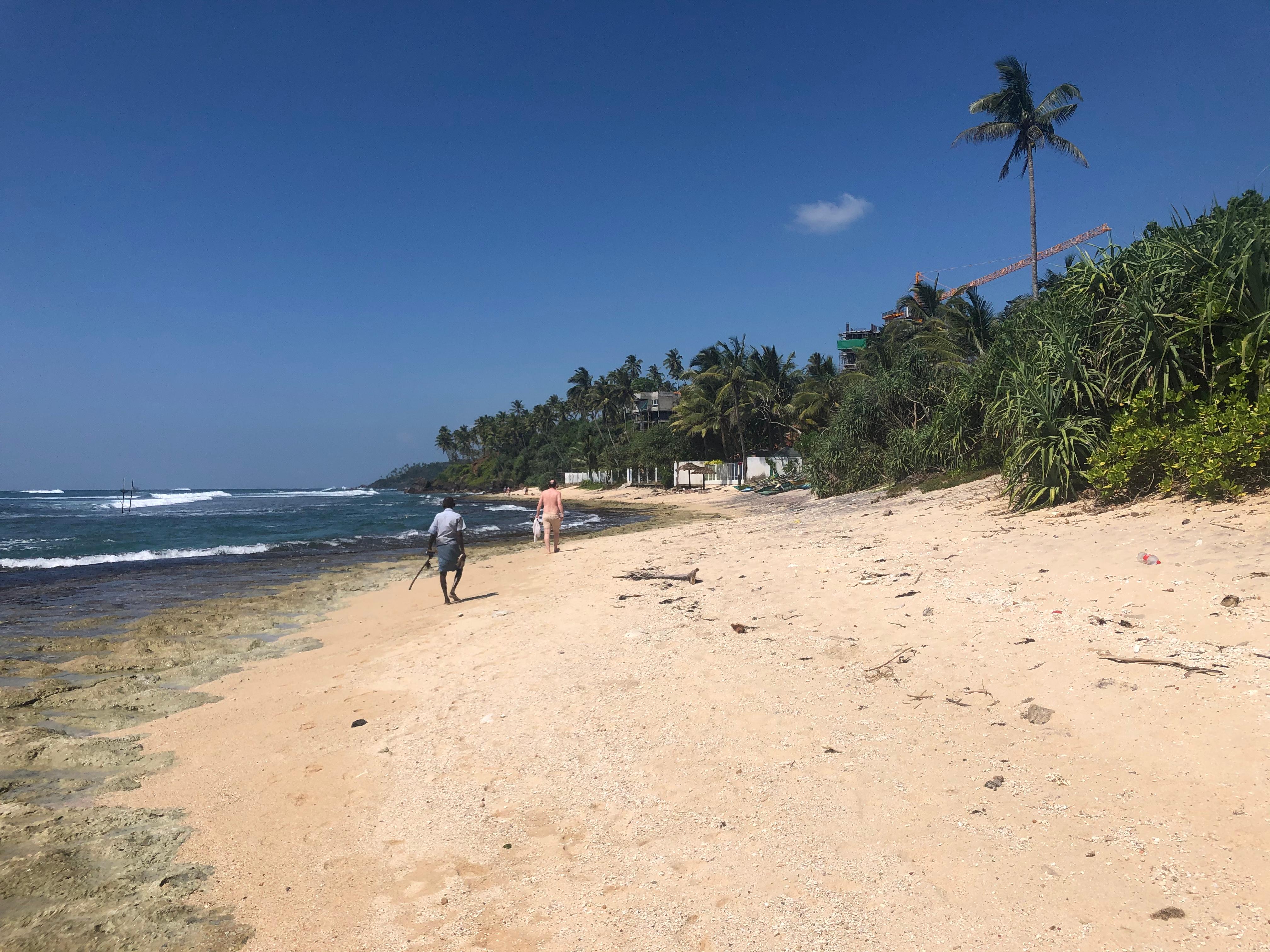 The beach at the back of the hotel 