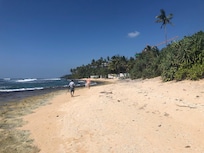 The beach at the back of the hotel