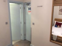 Entrance and bathroom door