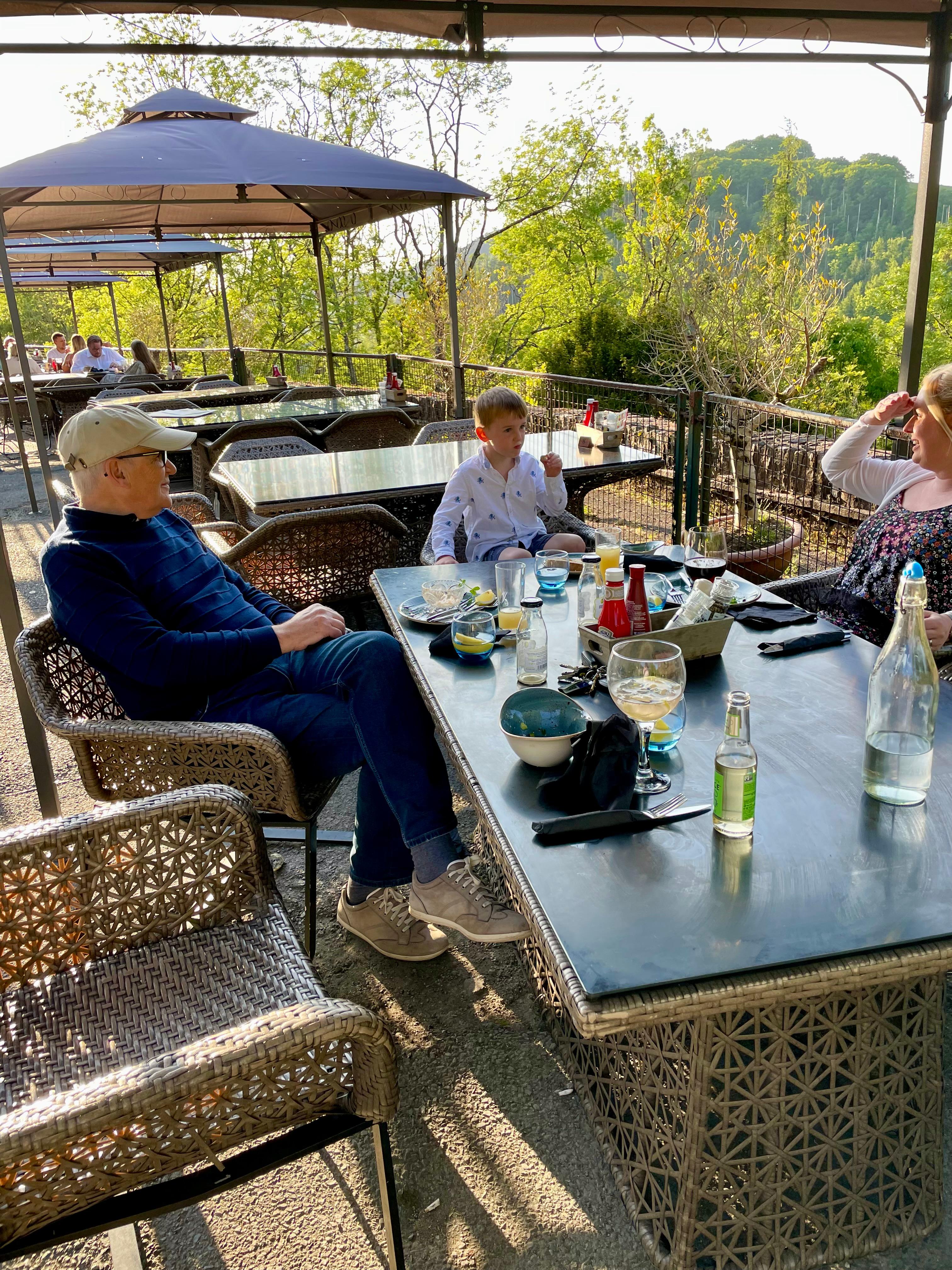 Evening dinner overlooking spectacular scenery