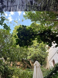 Depuis le patio de l’hotel