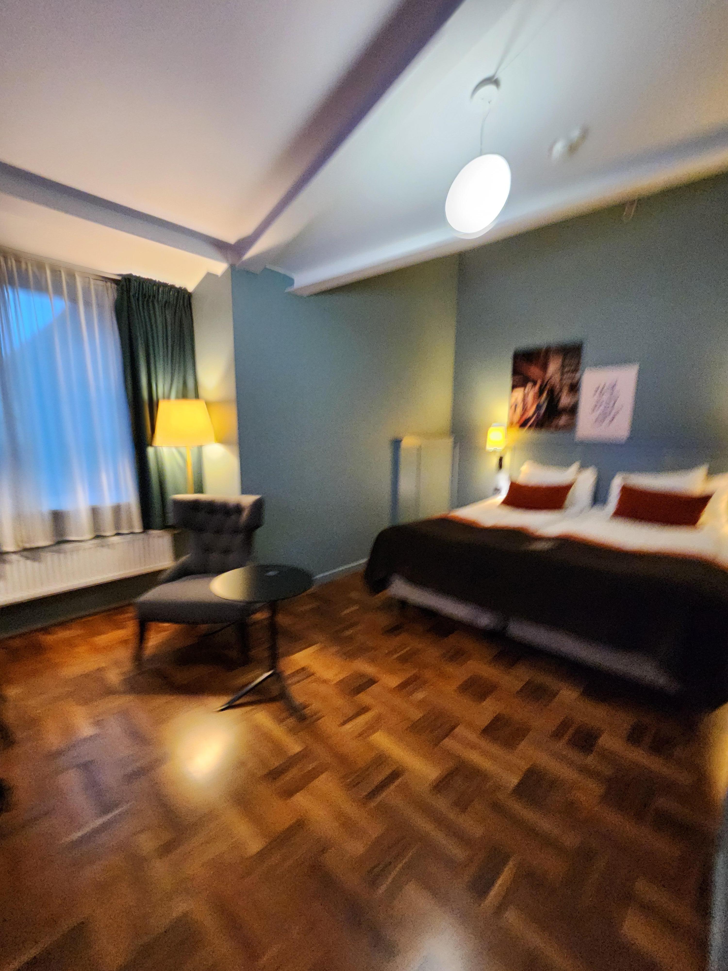 upgraded to a larger room because original room assigned have not yet cleaned 