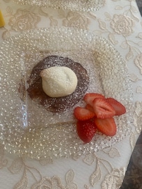 Homemade breakfast dessert.