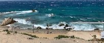 Stefanos Agios- the beach right in front of the hotel.
