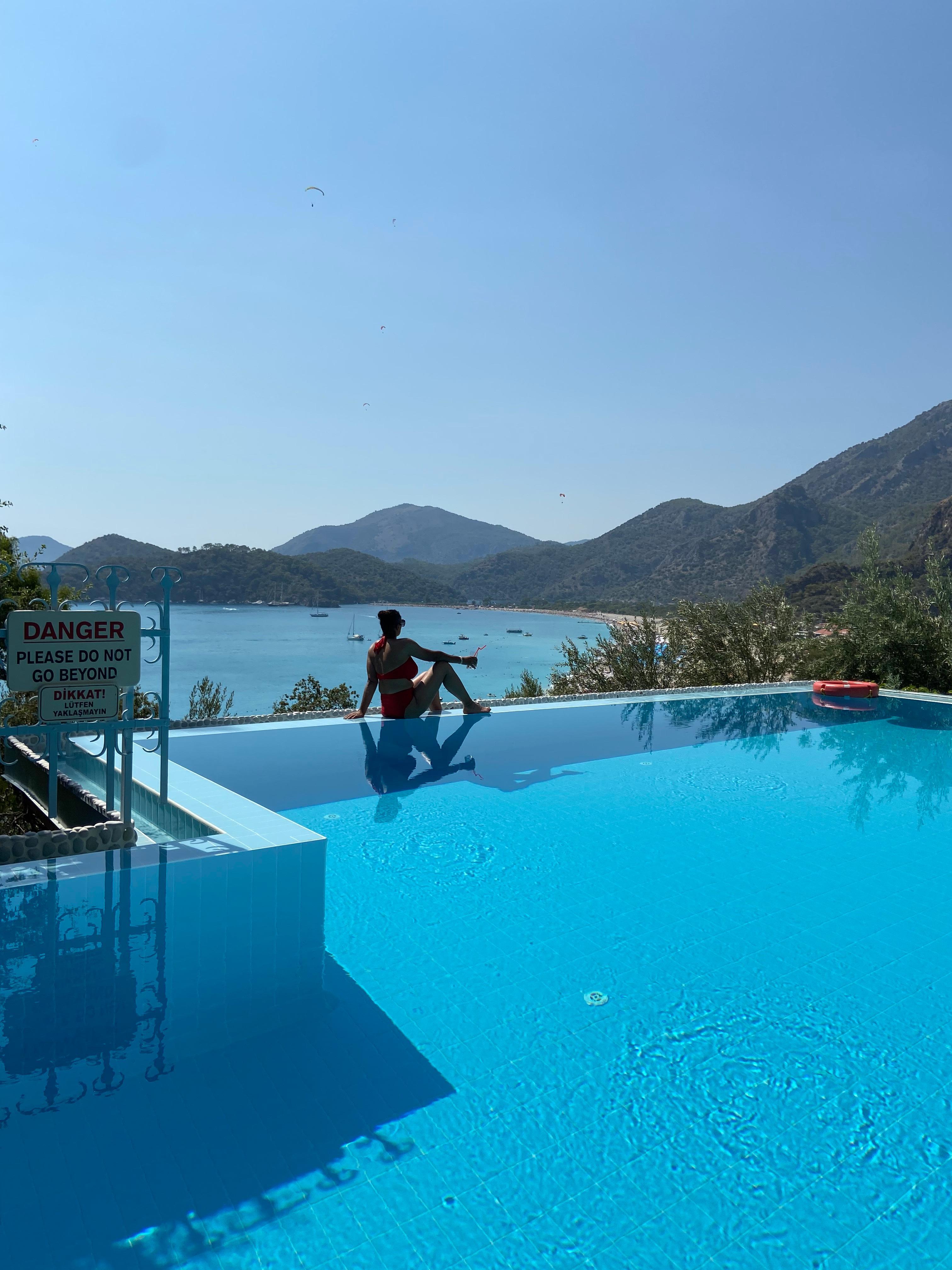 Infinity pool overlooking Oludeniz