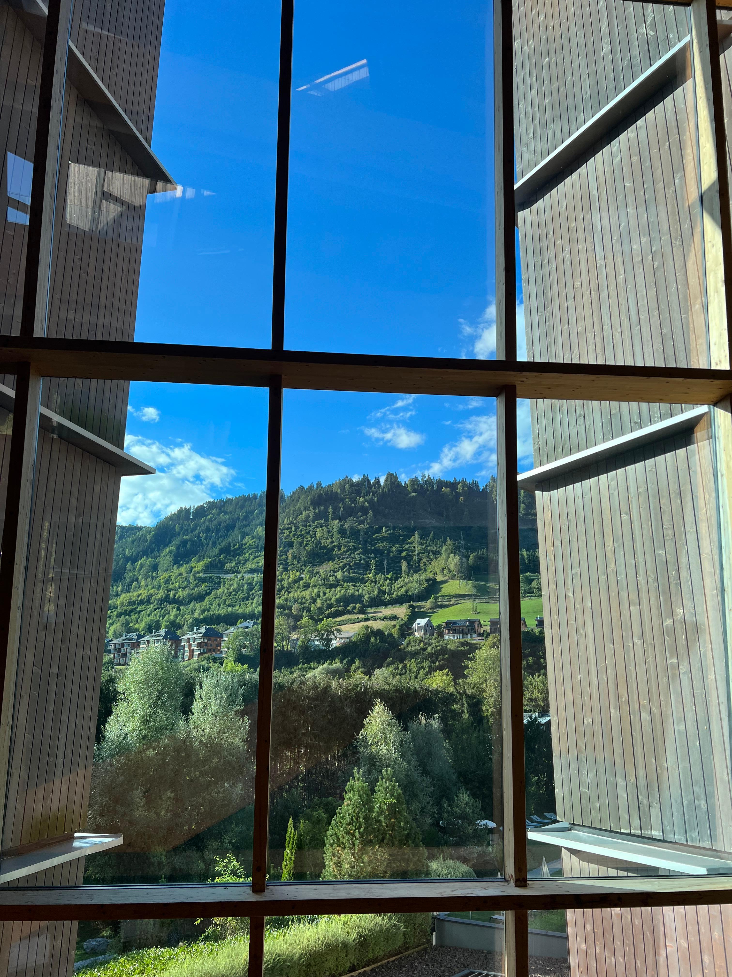 Schöner Ausblick vom Treppenhaus.