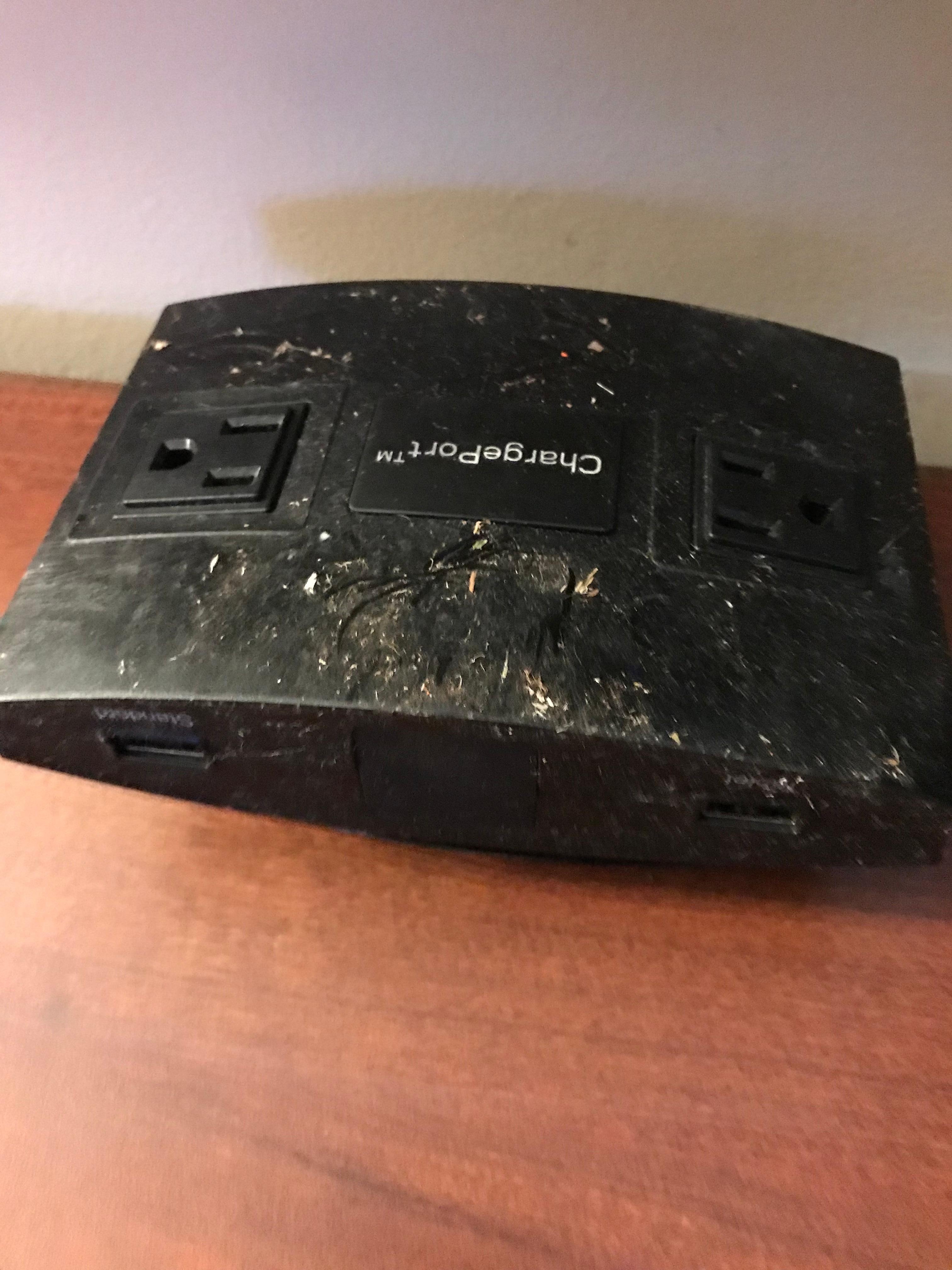 Don’t really want to know what’s all over the charging station. Needed it, but wouldn’t touch it.