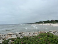 Blick auf die Küste von Ustka