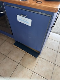 Dishwasher out of order, which they told us when we arrived. No big deal but the random pieces of wood were weird.