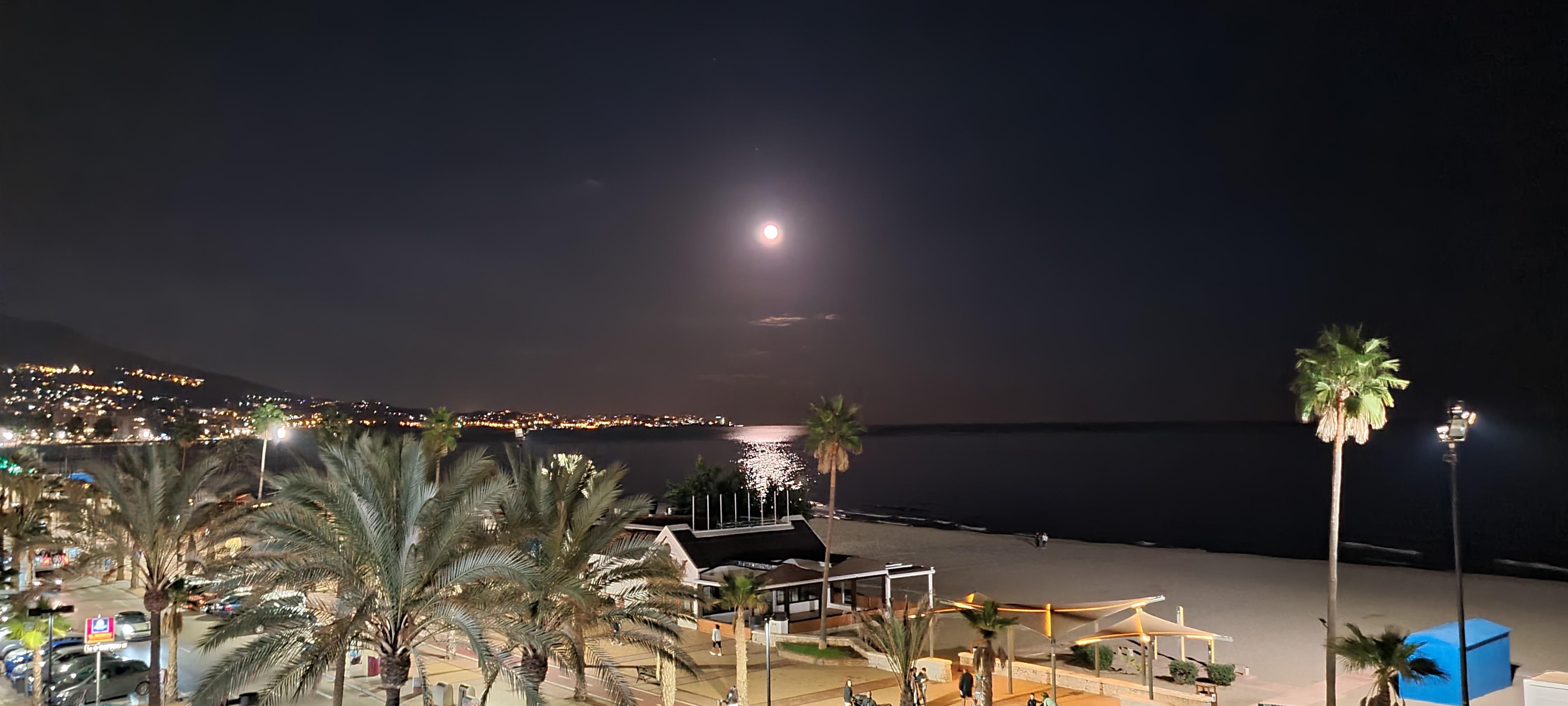 night view from the balcony