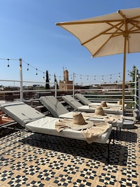 Rooftop sun loungers