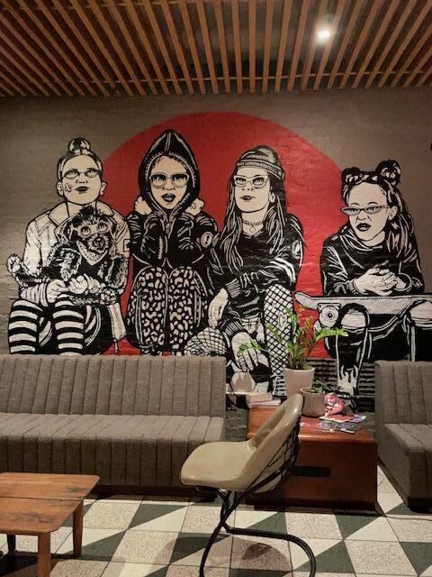 Lobby mural.