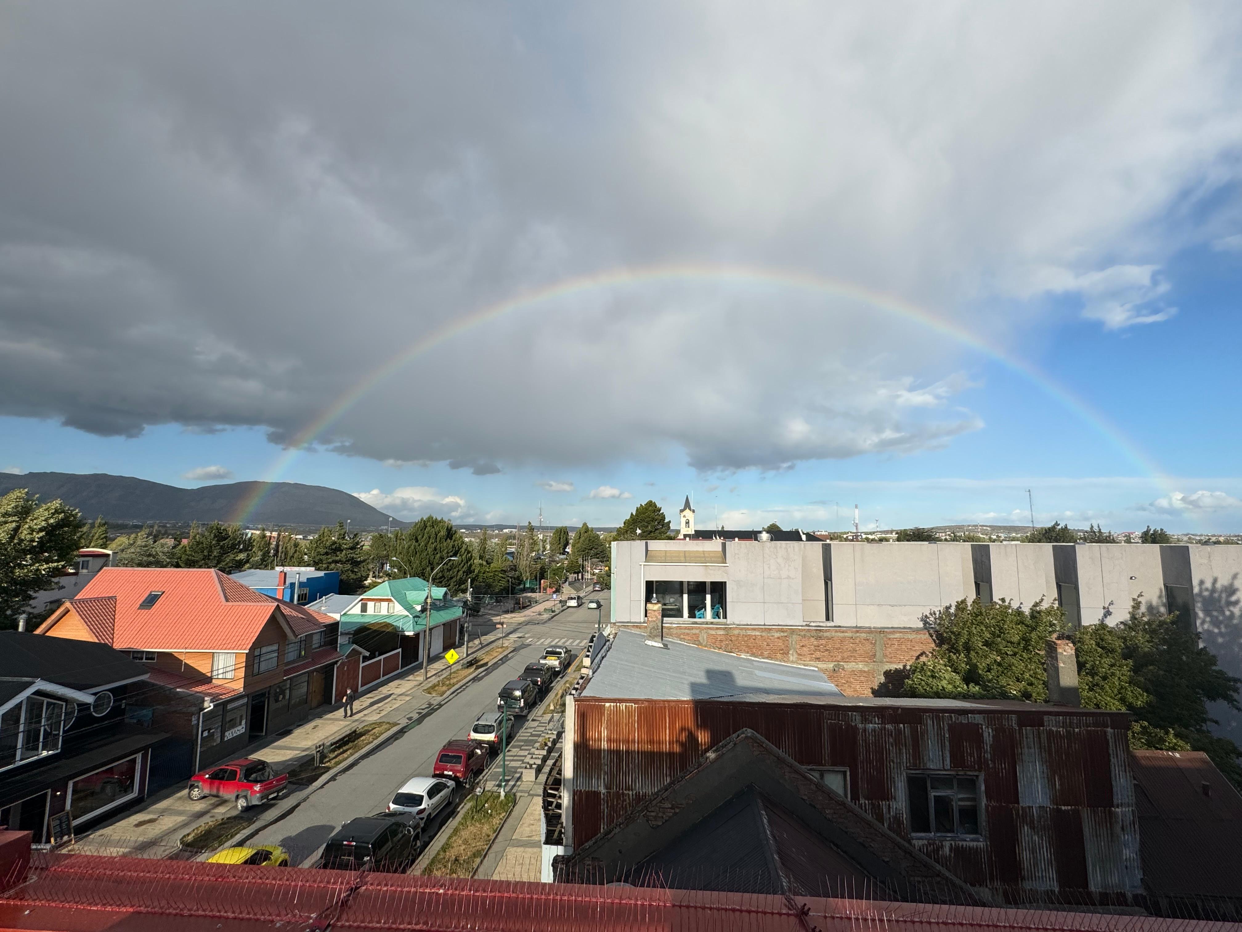 View from rooftop deck and bar.