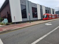 Strassenbahn zur Beach
