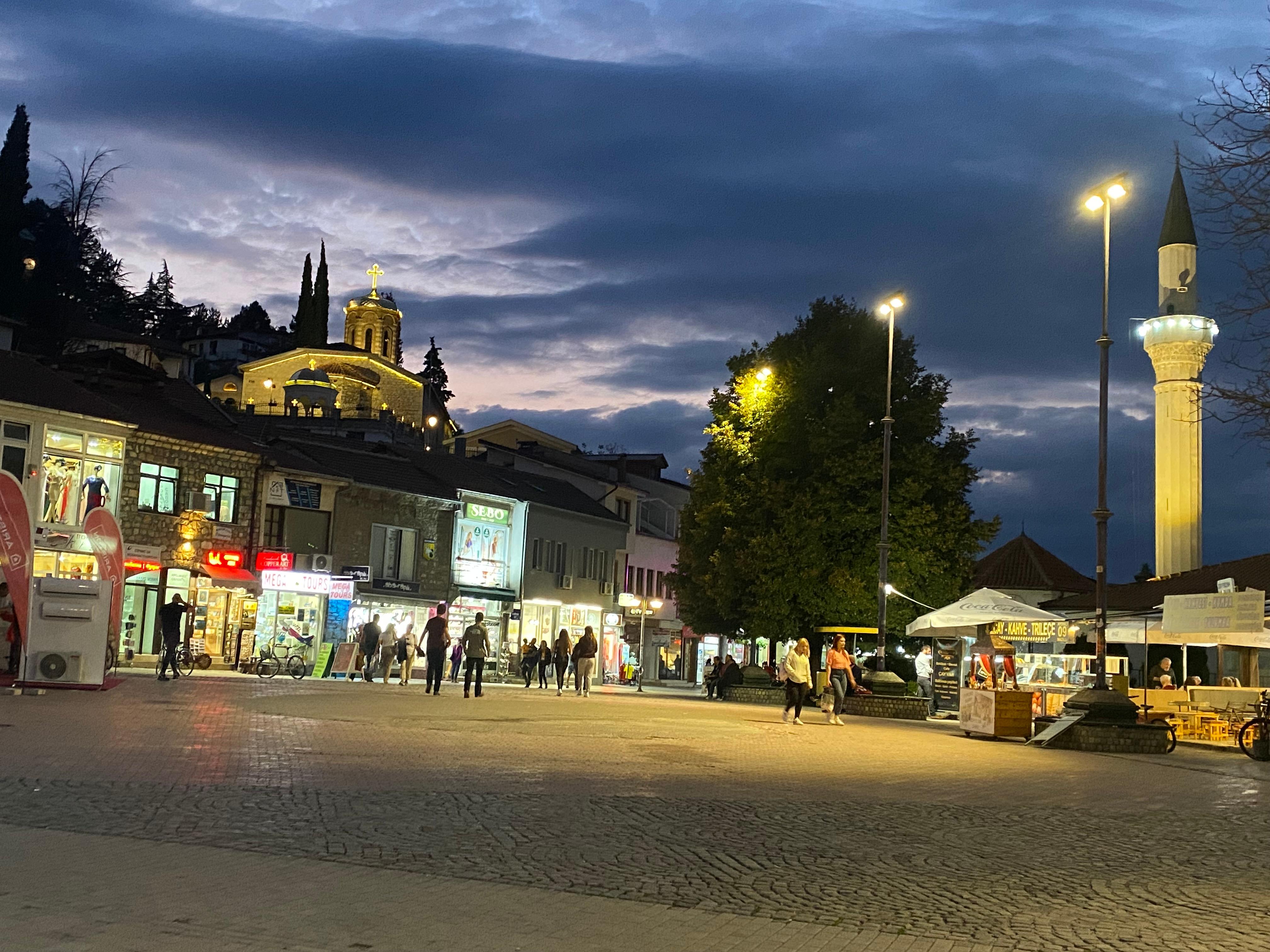 The square at night