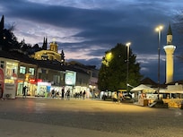 The square at night
