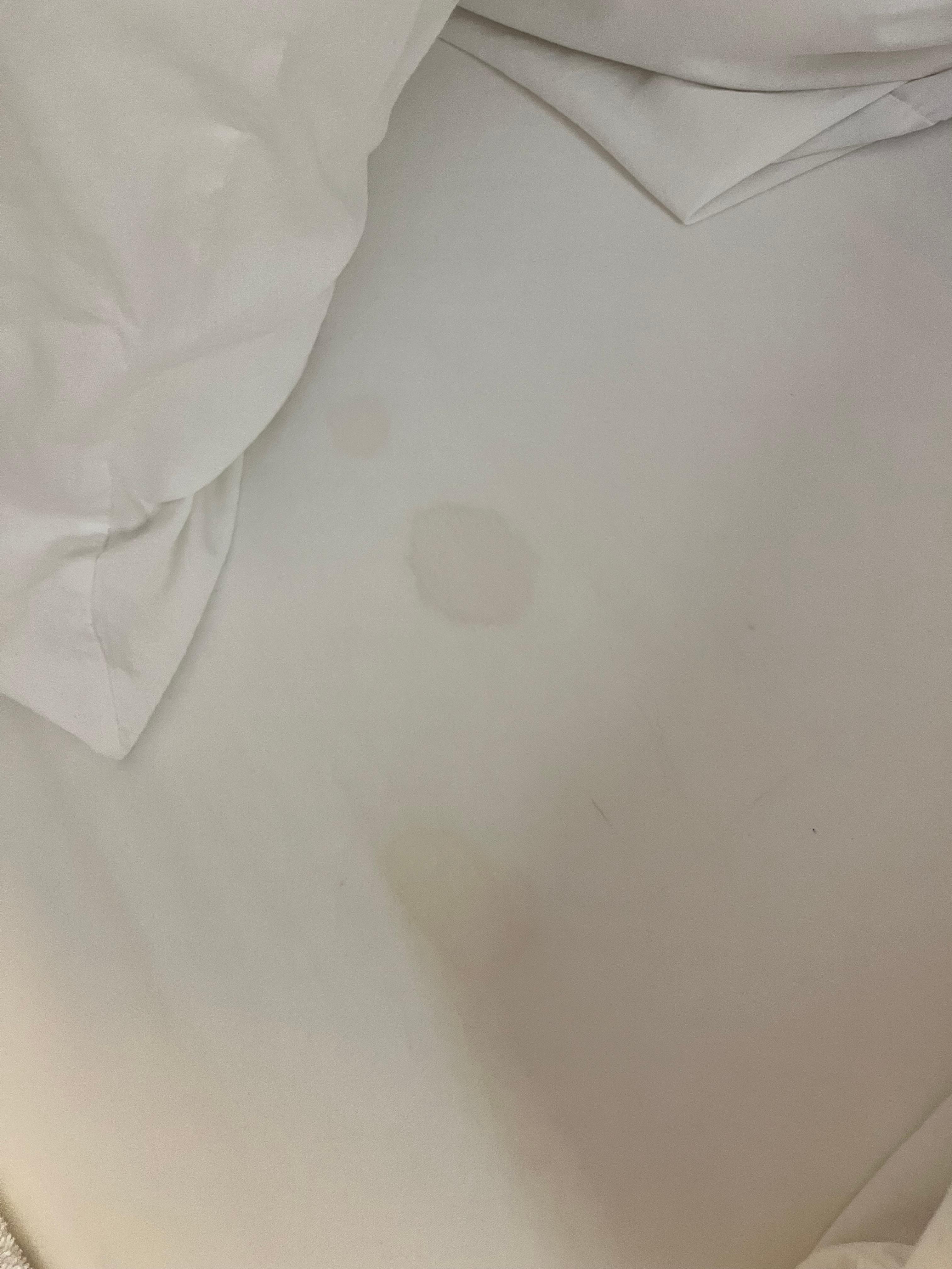 Spots on first set of sheets