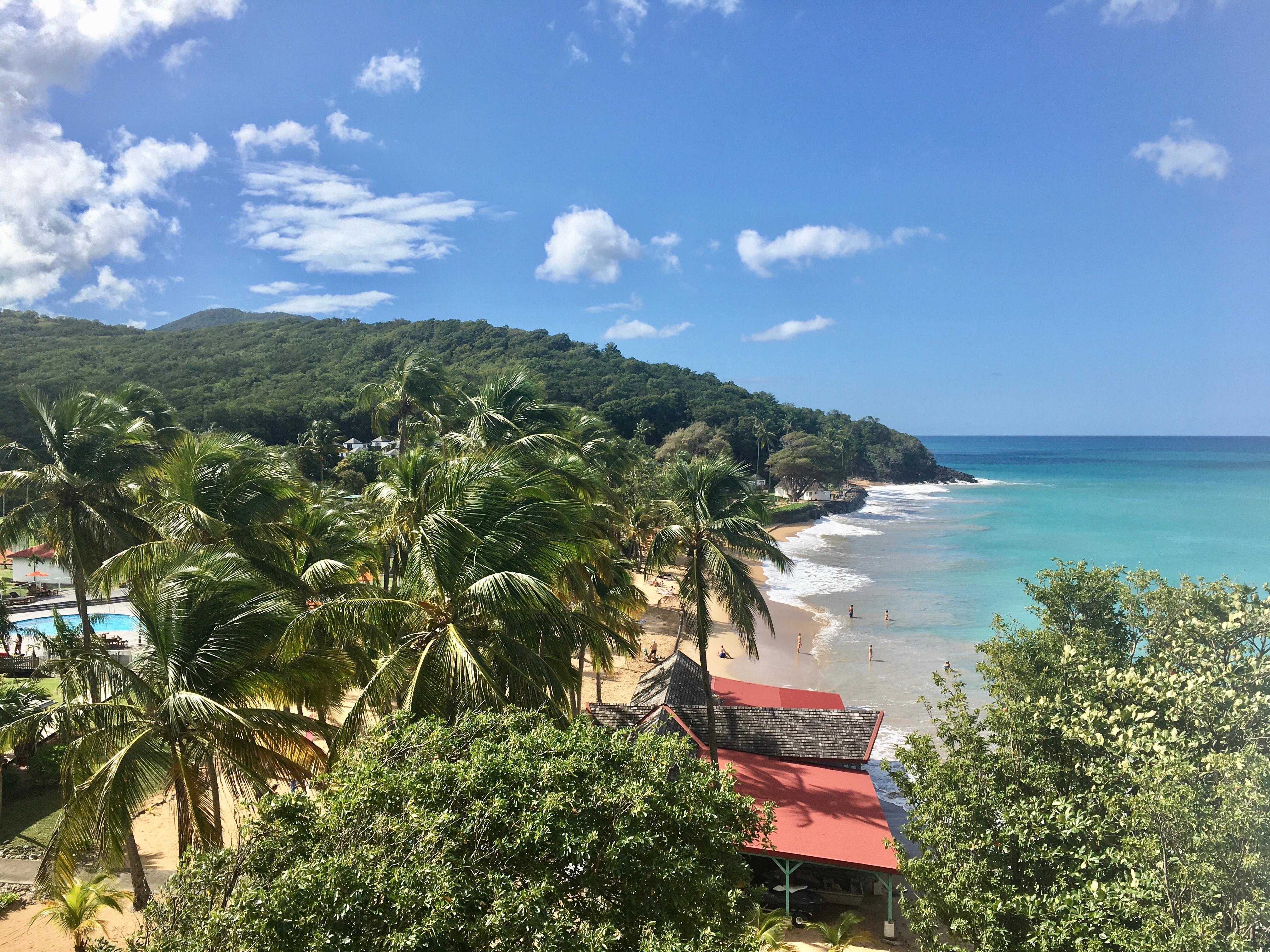 View of main beach and swimming pool