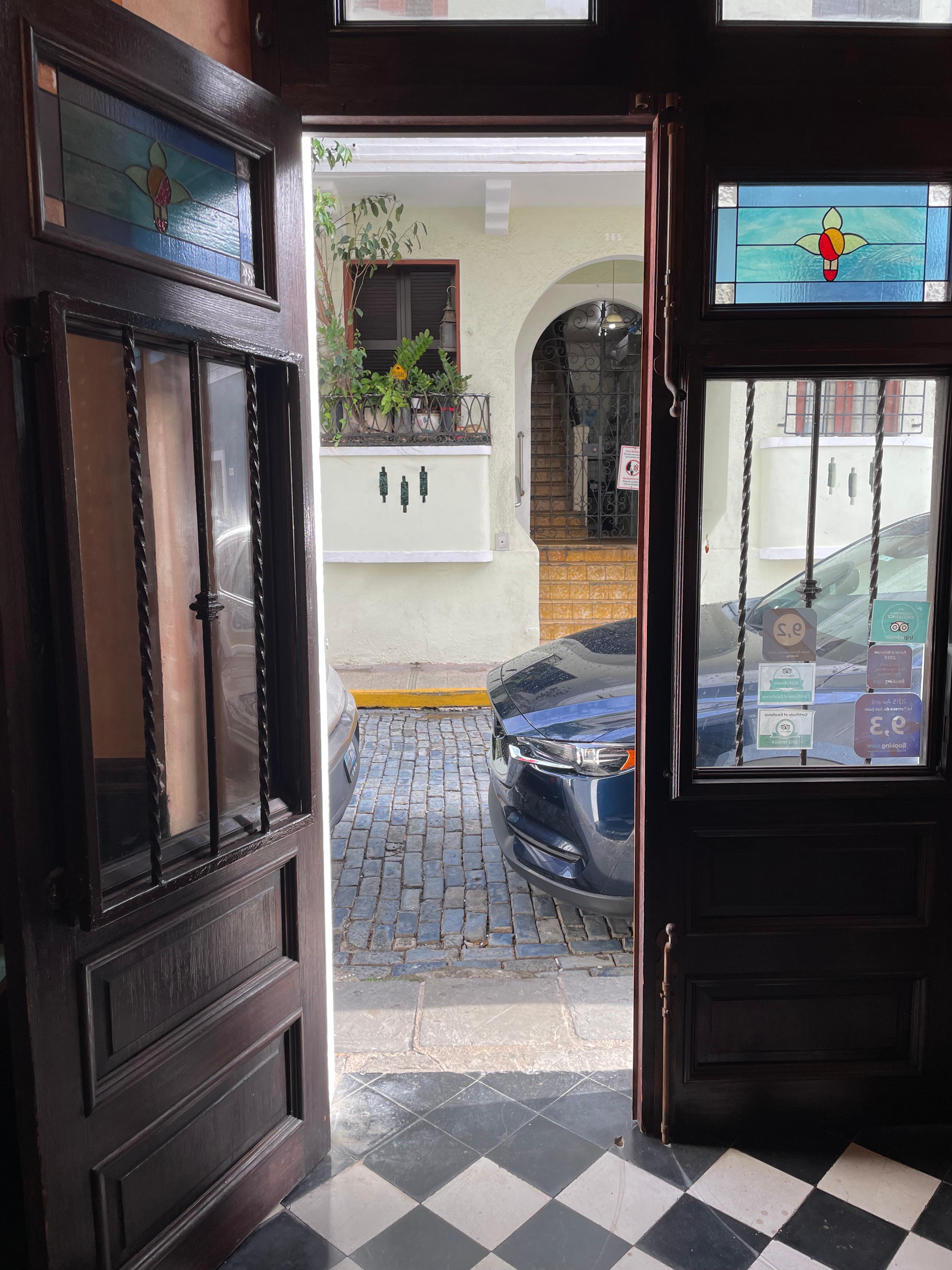 Lobby looking into street