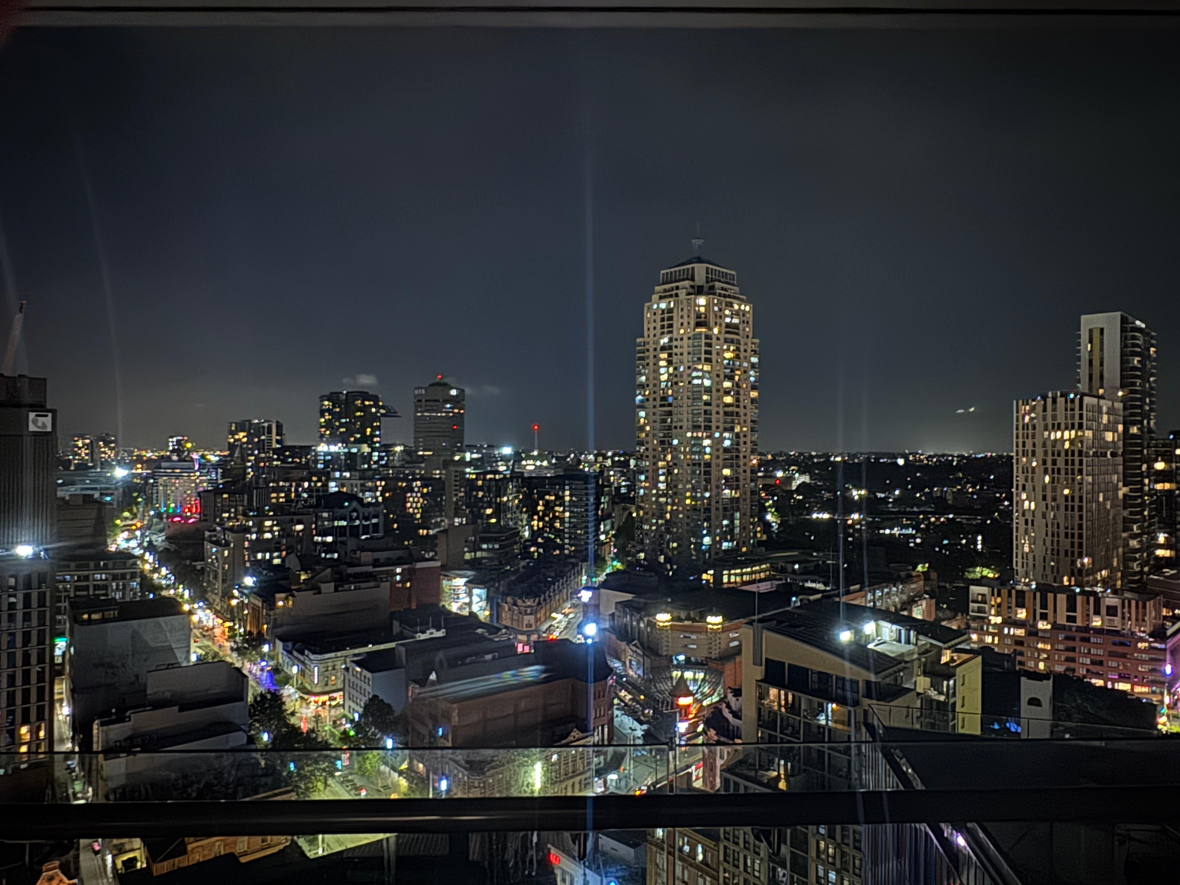 Night view from room