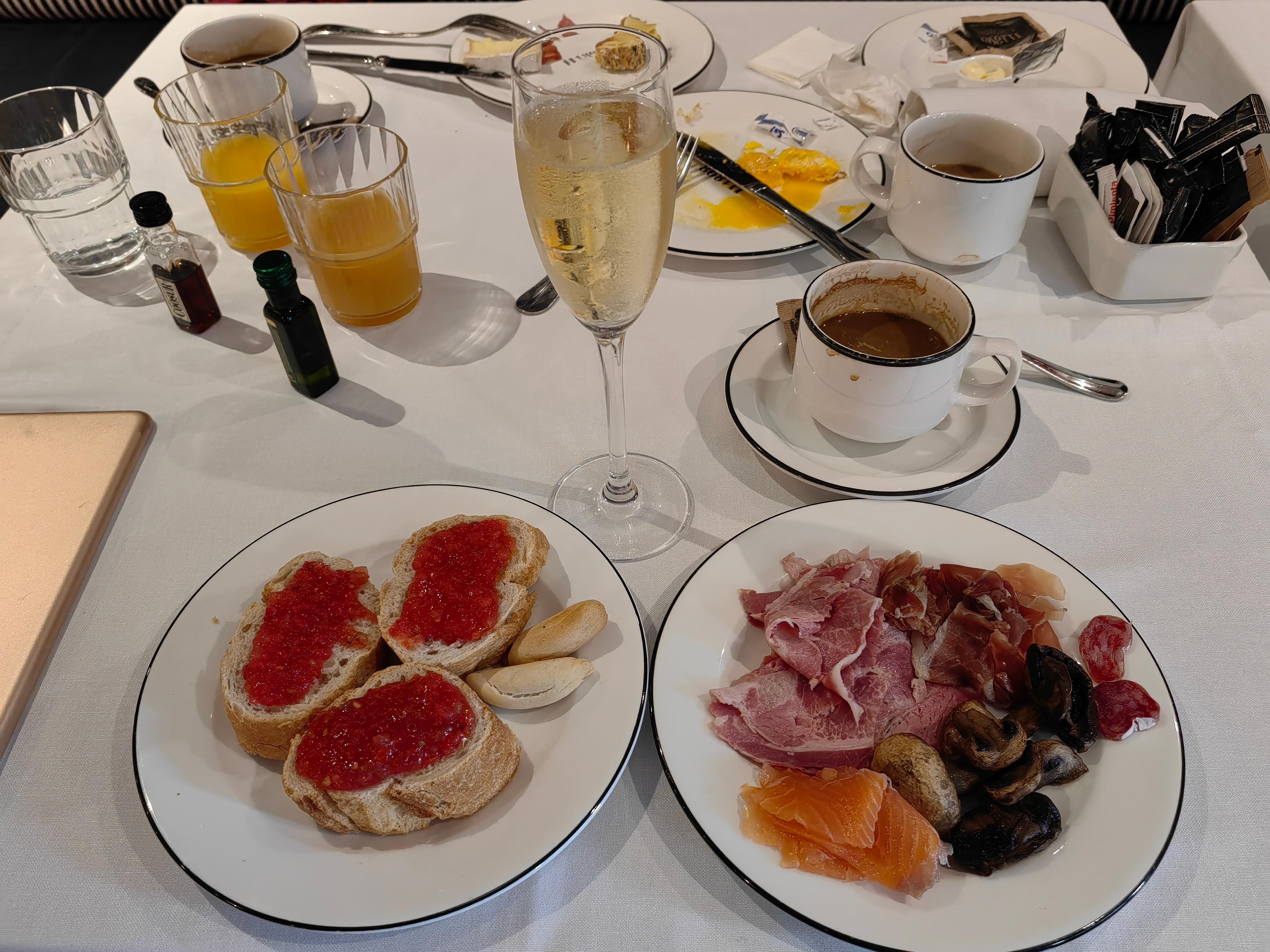 Great varieties for breakfast, and enjoy your champagne as well.