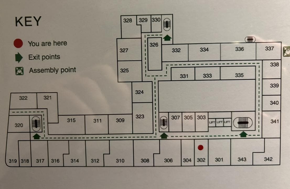 One of the smallest rooms (marked with a red dot).