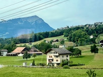 From the bus into town