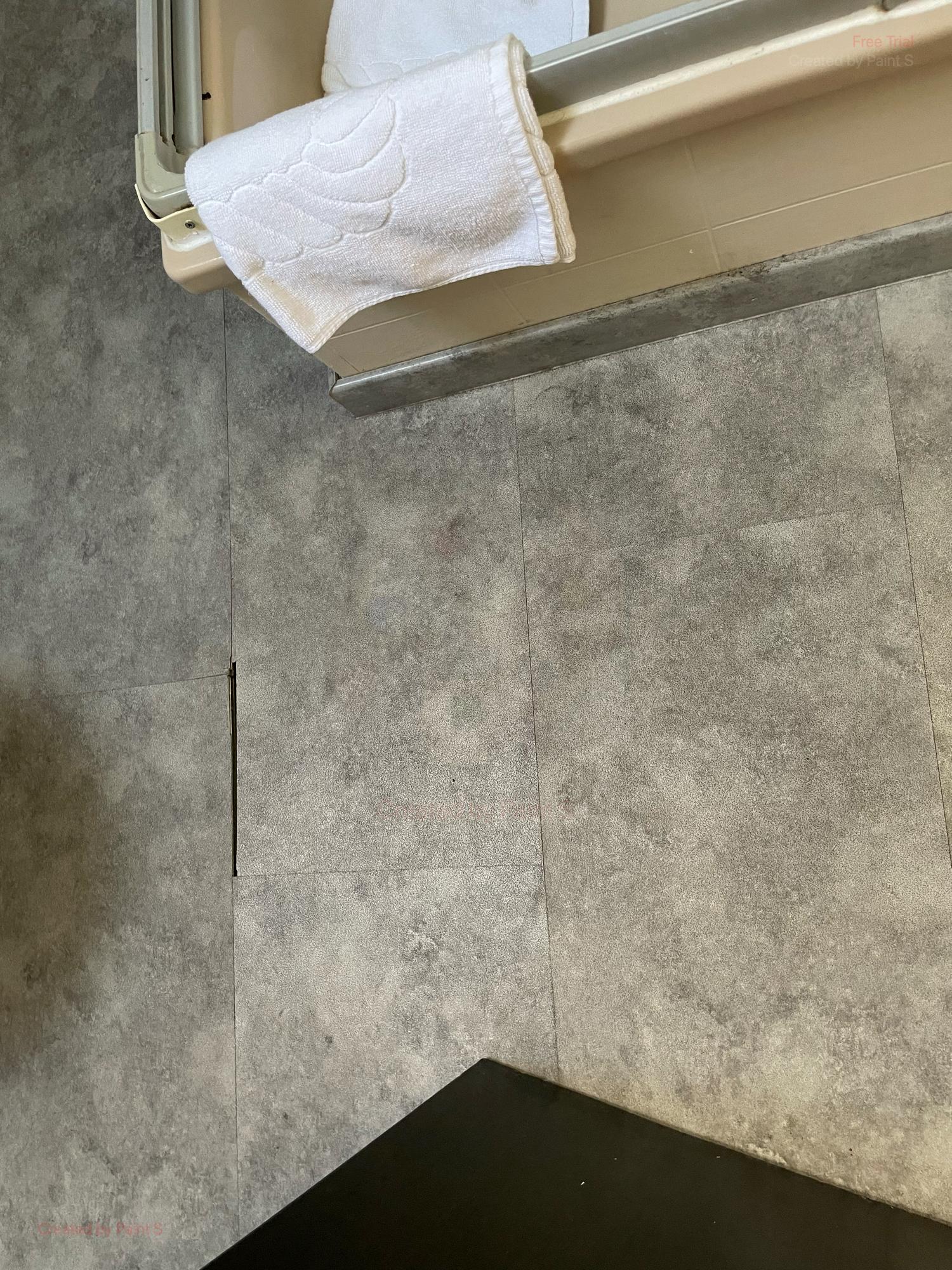 Water damage on the floor