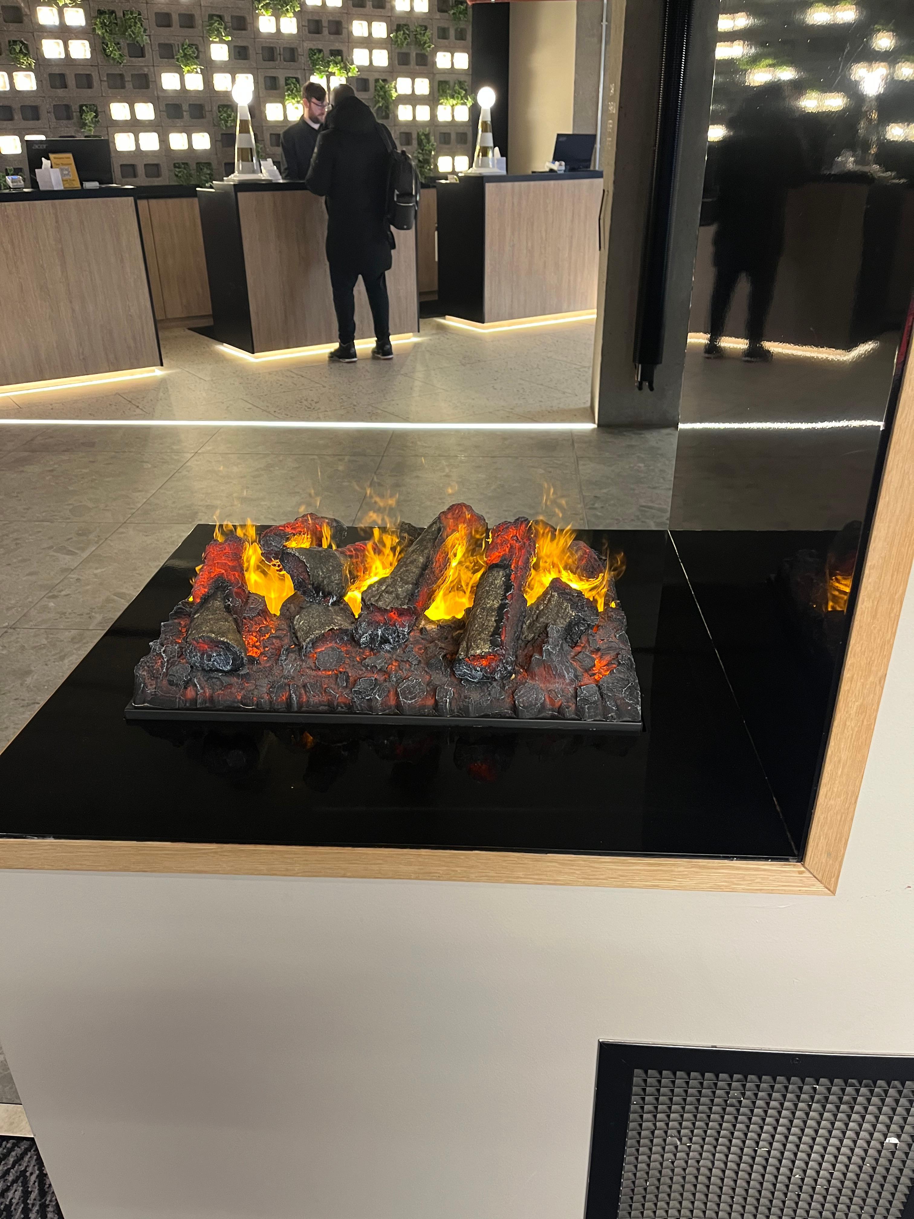 Fire in reception 