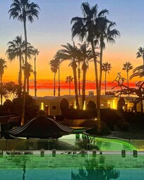 Sunset from the pool