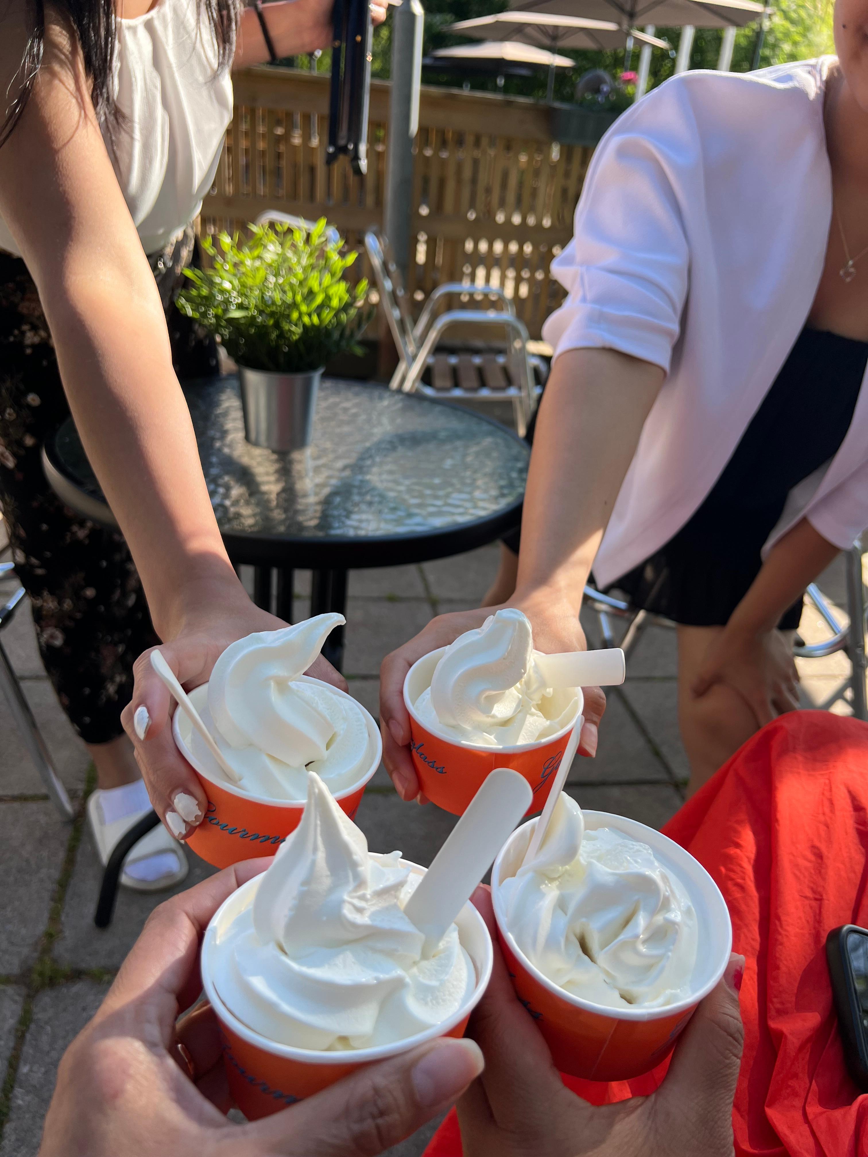 ice cream for welcoming the guests