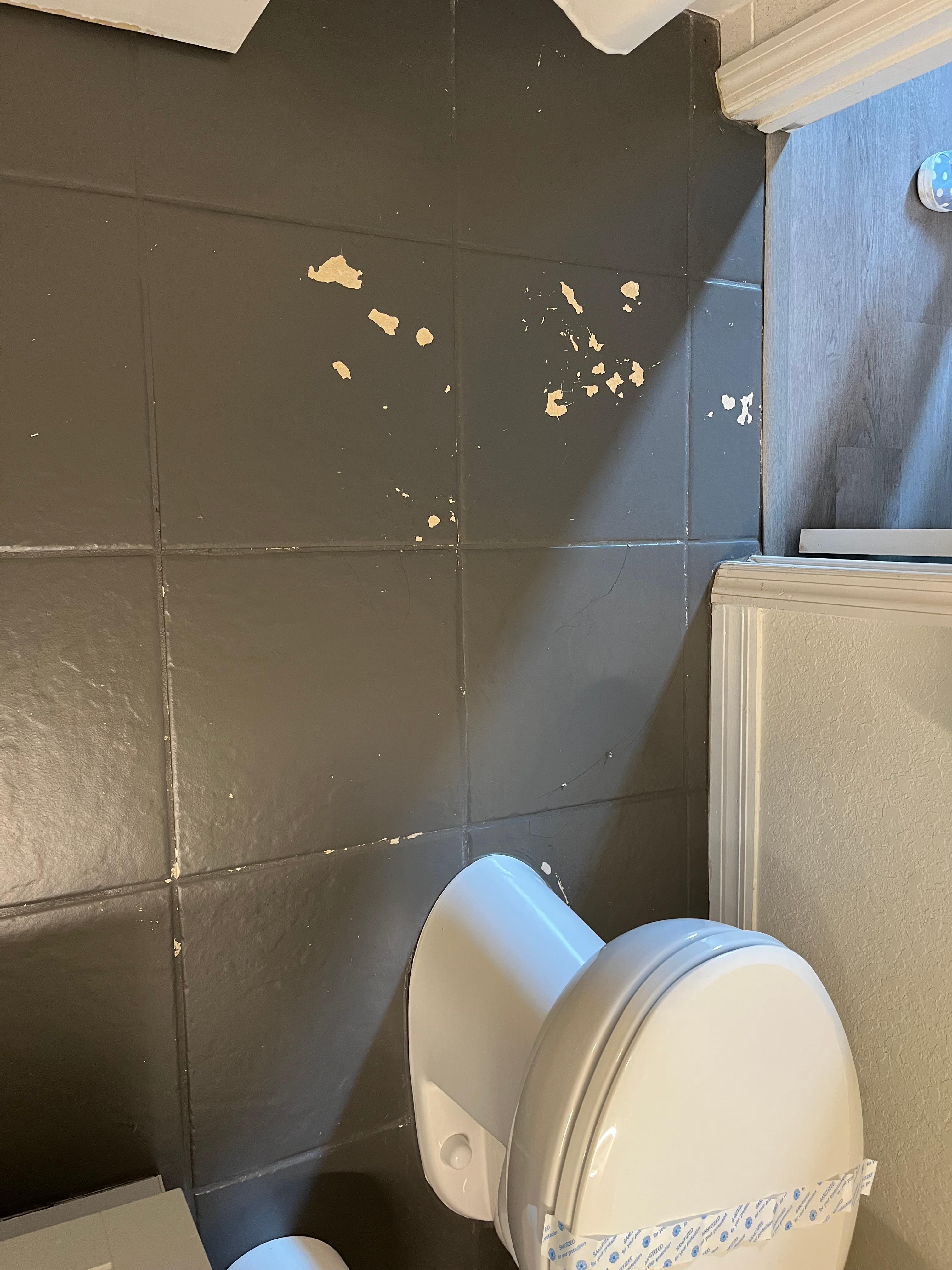 Paint peeling in the bathroom