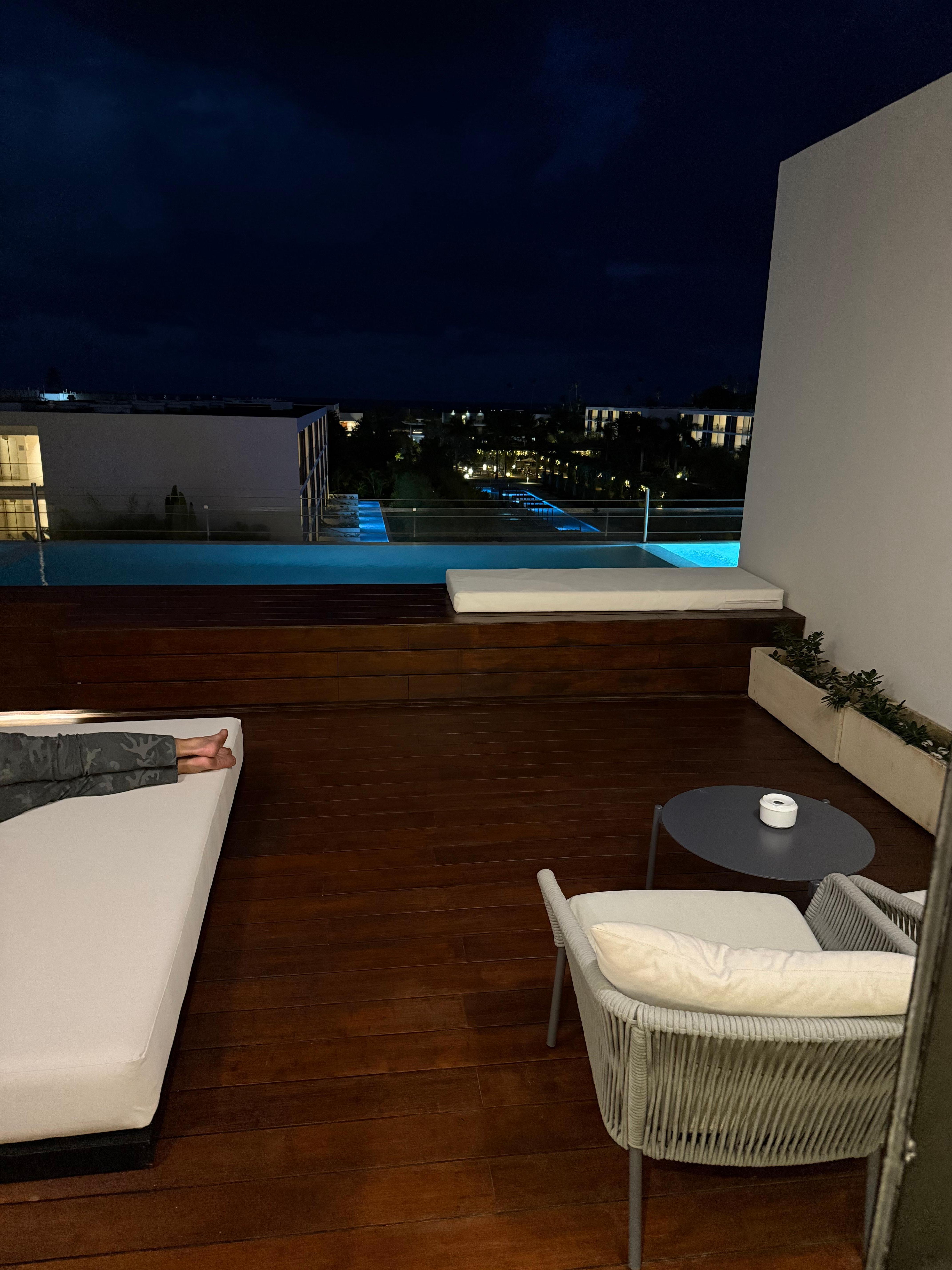 Private terrace with pool