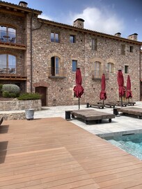 The rooms from the pool deck.