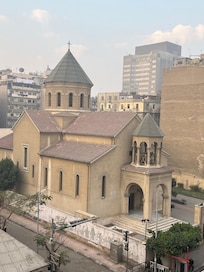 Close to this Christian building