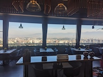 SkyBar. Complementary buffet breakfast with spectacular view.