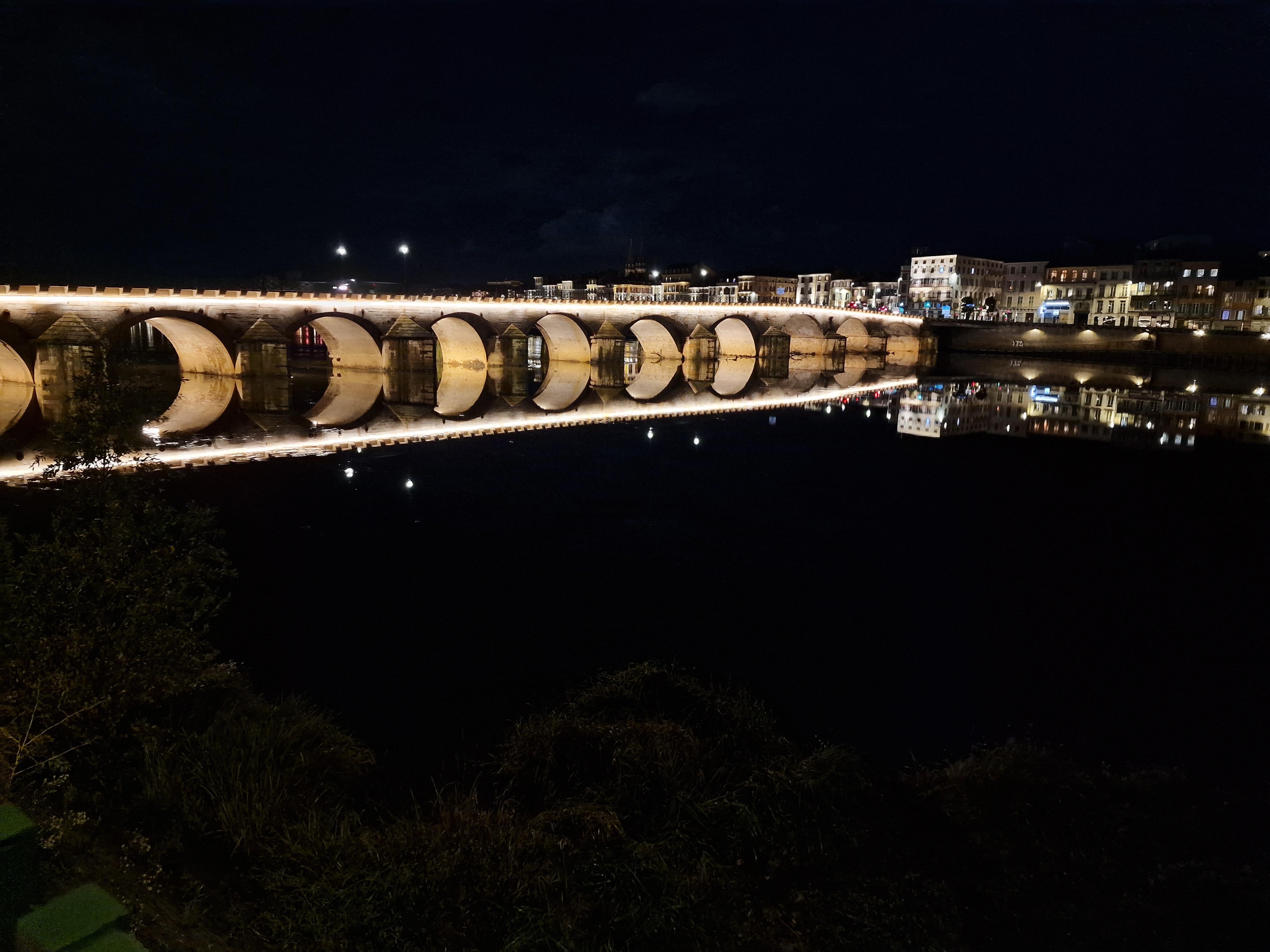 The bridge outside the hotel, leading to Saint Lauraint sur Saône