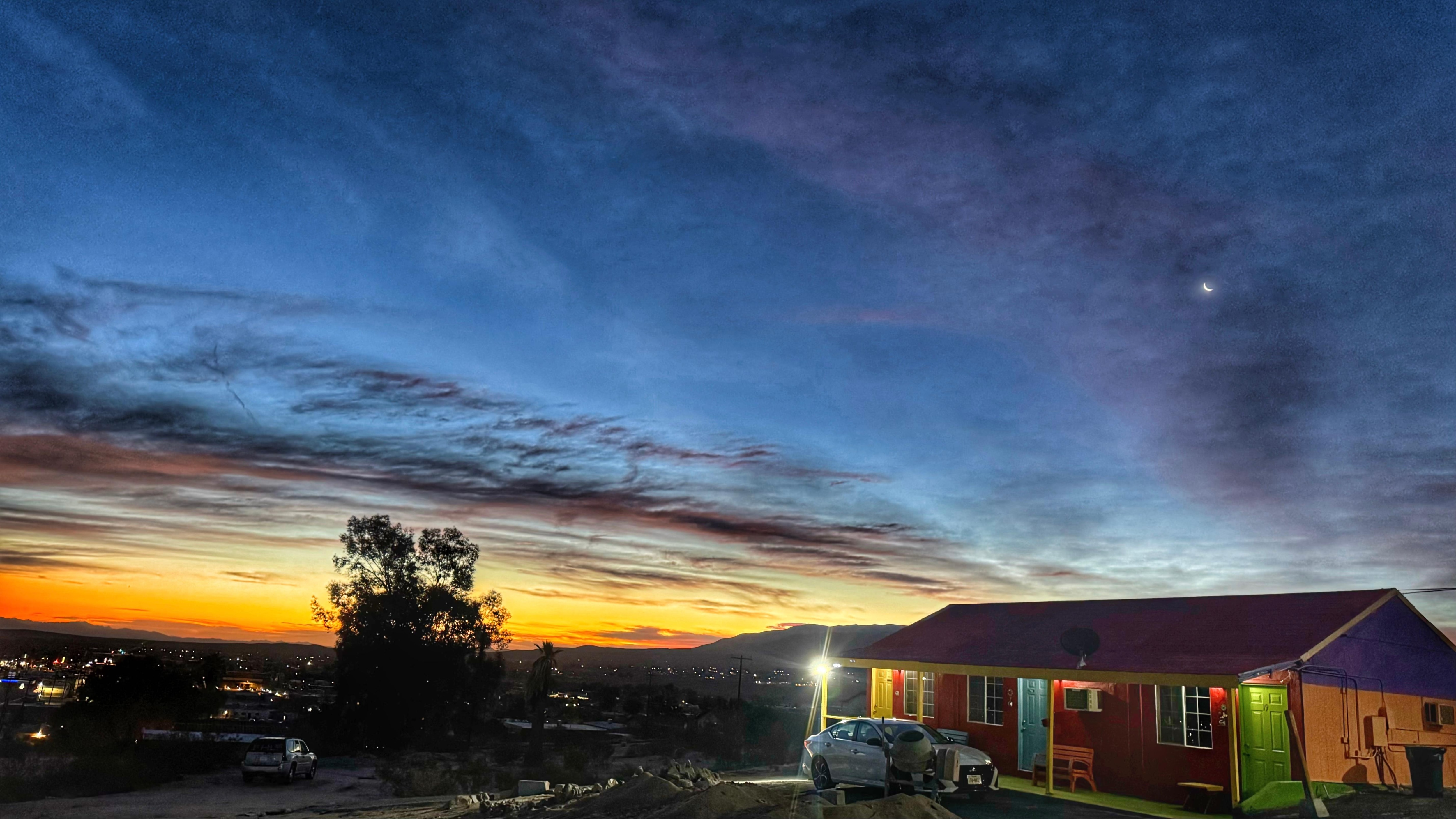 Sunrise view from porch 