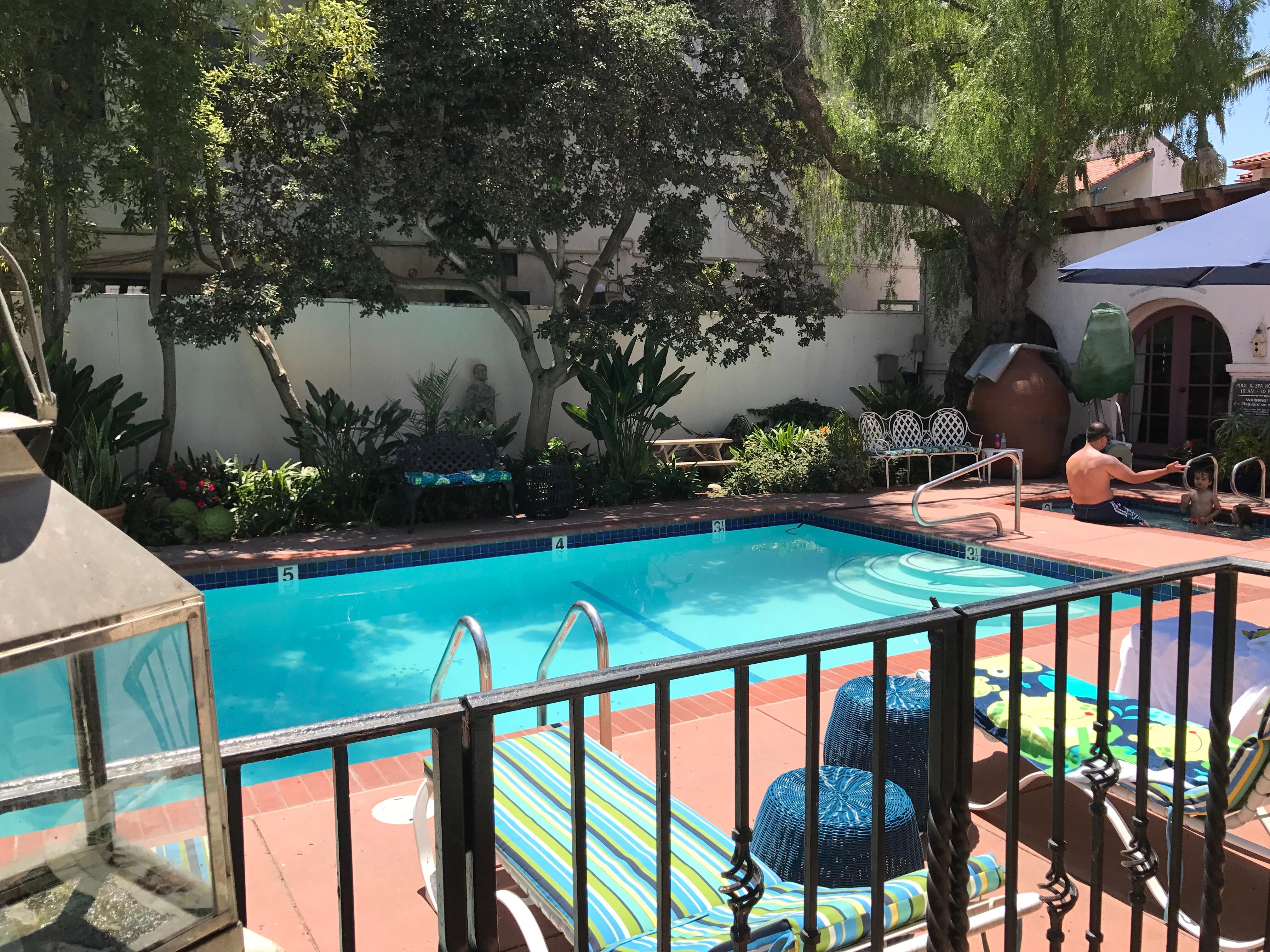 The pool area